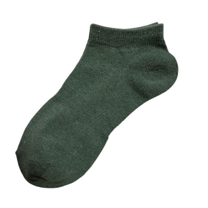 カラーショートソックス　23ー25 オリーブグリーンの説明画像2