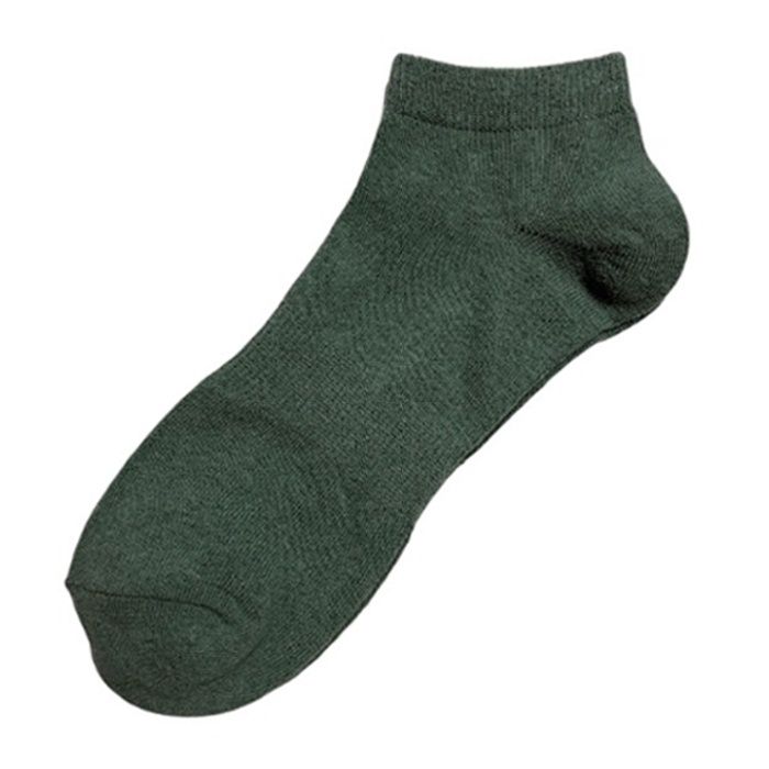 カラーショートソックス　25ー27 オリーブグリーンの説明画像2