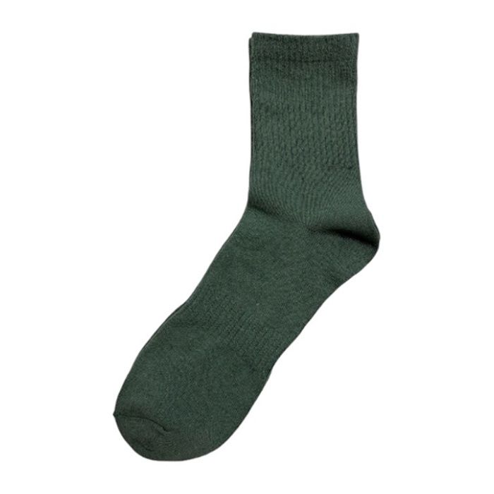 カラーハーフソックス　25ー27 オリーブグリーンの説明画像2