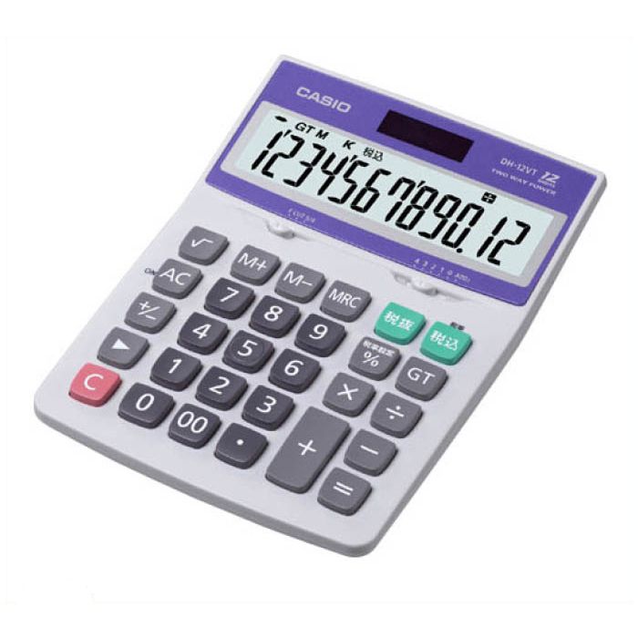 CASIO デスクタイプ電卓　税計算　12桁 DH-12VT-N