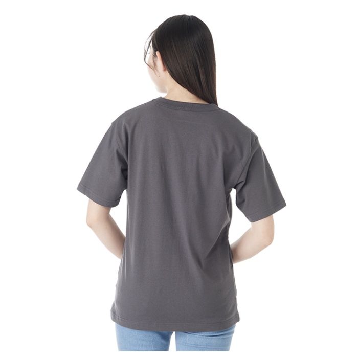 コットン半袖クルーネックTシャツ NS001 チャコール LLの説明画像2