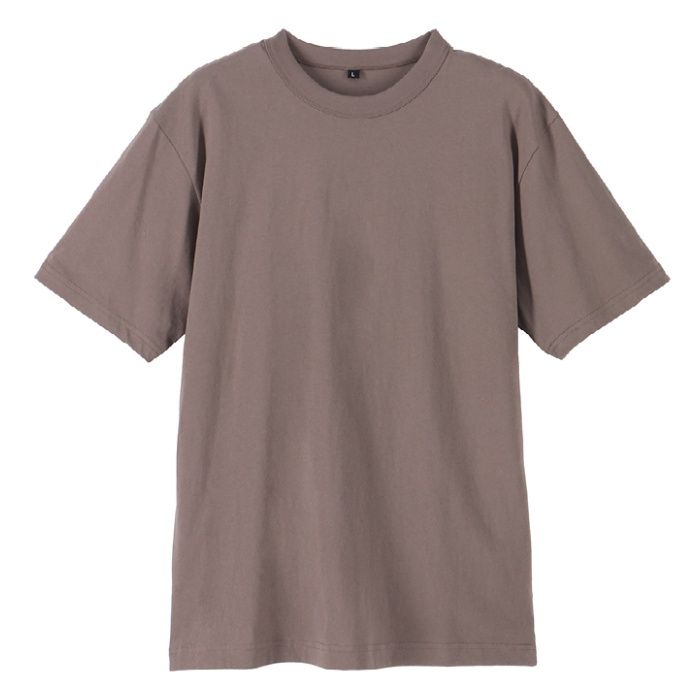 コットン半袖クルーネックTシャツ NS001 ベージュ Sの説明画像3