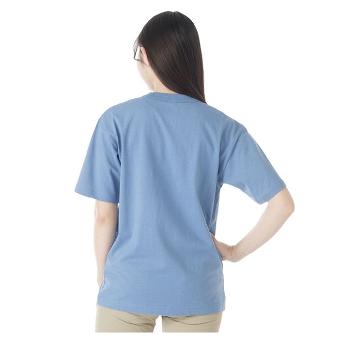 コットン半袖クルーネックTシャツ NS001 ブルー 3Lの説明画像2