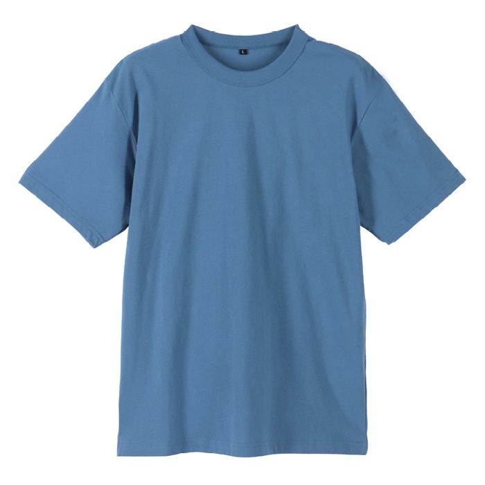 コットン半袖クルーネックTシャツ NS001 ブルー 3Lの説明画像3