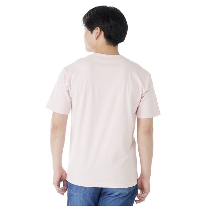 コットン半袖クルーネックTシャツ NS001 ピンク Mの説明画像2