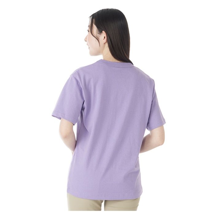 コットン半袖クルーネックTシャツ NS001 パープル Lの説明画像2