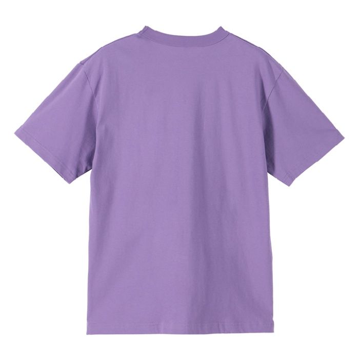 コットン半袖クルーネックTシャツ NS001 パープル Lの説明画像4