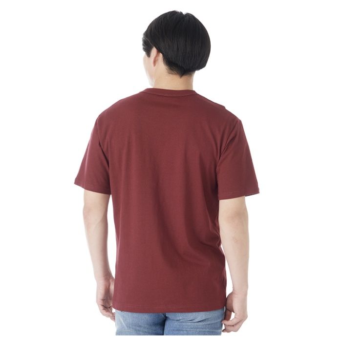 コットン半袖クルーネックTシャツ NS001 バーガンディ LLの説明画像2