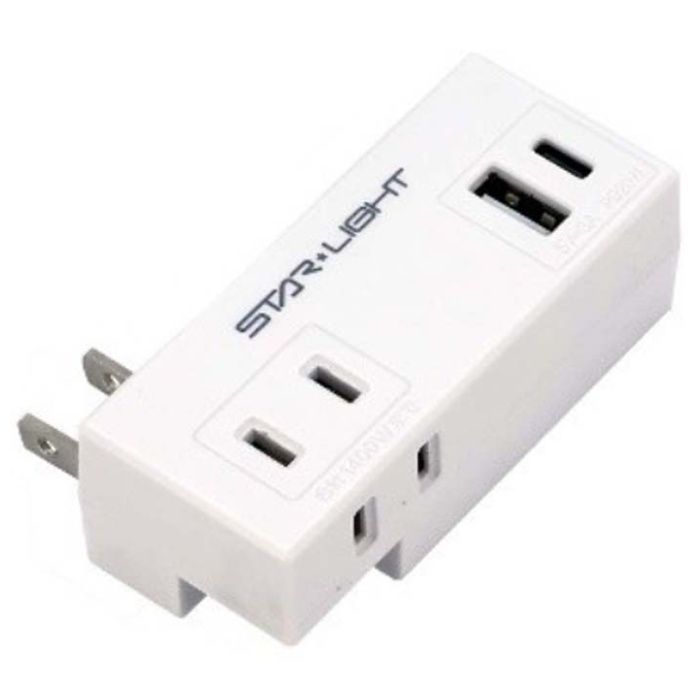スターライト モバイルUSB電源タップ SK-S2AC2USBPD20WH