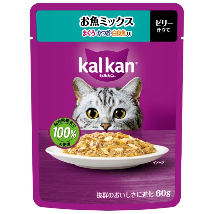 マース カルカンパウチ お魚ミックス まぐろ・かつお・白身魚入り 60g