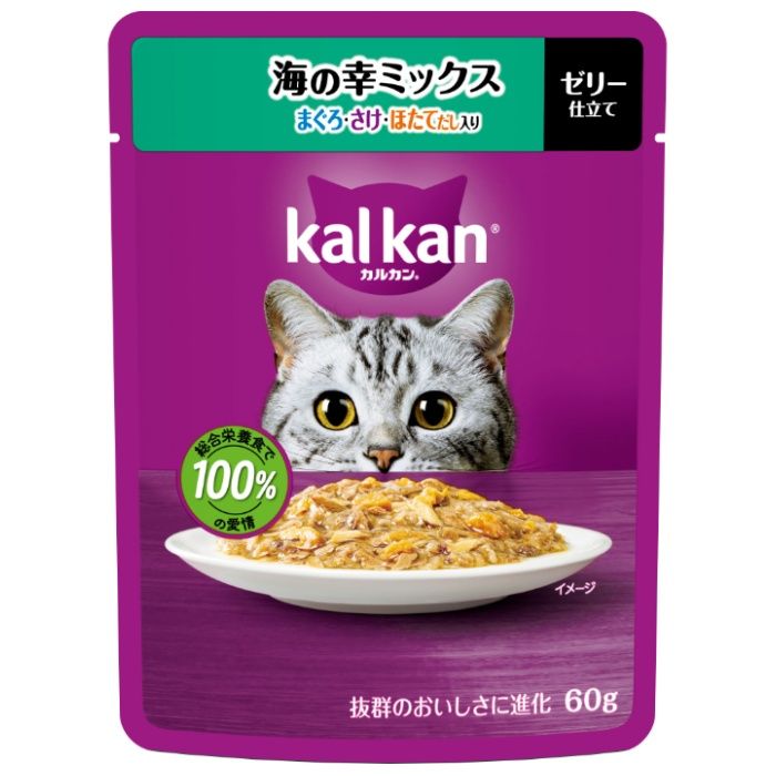 マース カルカンパウチ 海の幸ミックス まぐろ・さけ・ほたてだし入り 60g