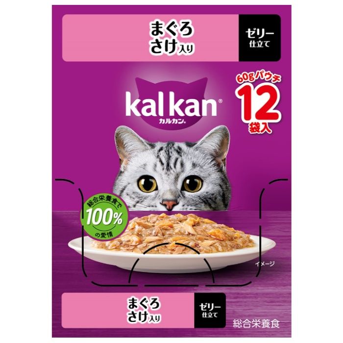カルカンパウチ まぐろ さけ入り 60g×12個