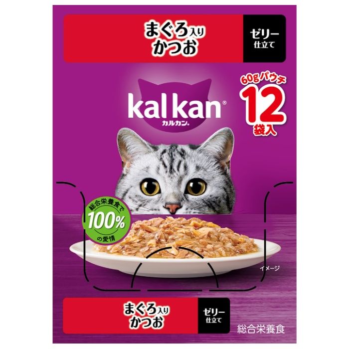 カルカンパウチ まぐろ入りかつお 60g×12個
