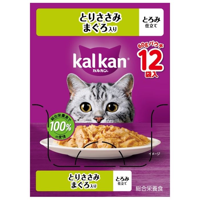 カルカンパウチ とりささみ まぐろ入り 60g×12個