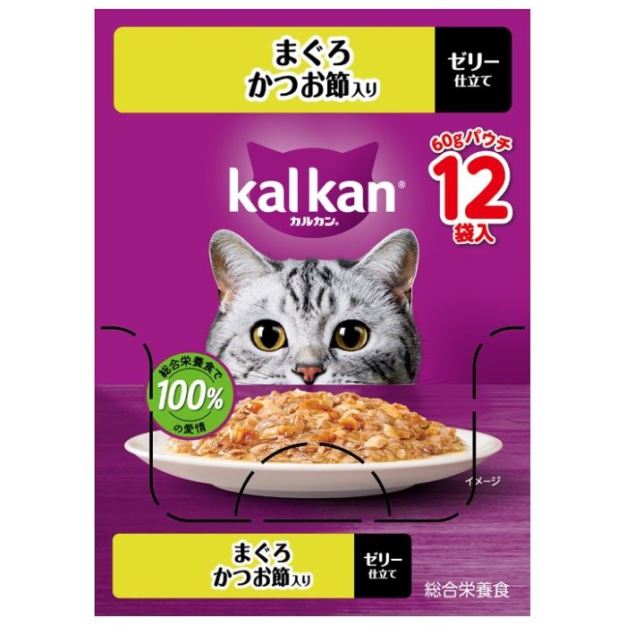 カルカンパウチ まぐろ かつお節入り 60g×12個