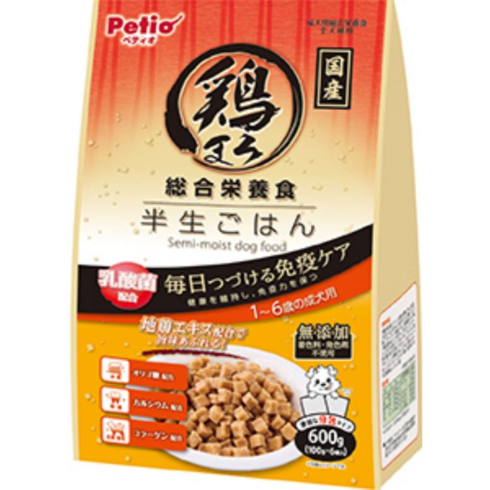 ペティオ 鶏まろ 総合栄養食 半生ごはん 1ー6歳の成犬用 600g