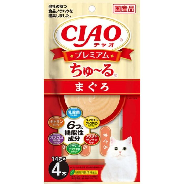 イナバ CIAO プレミアムちゅーる  まぐろ 14g×4本