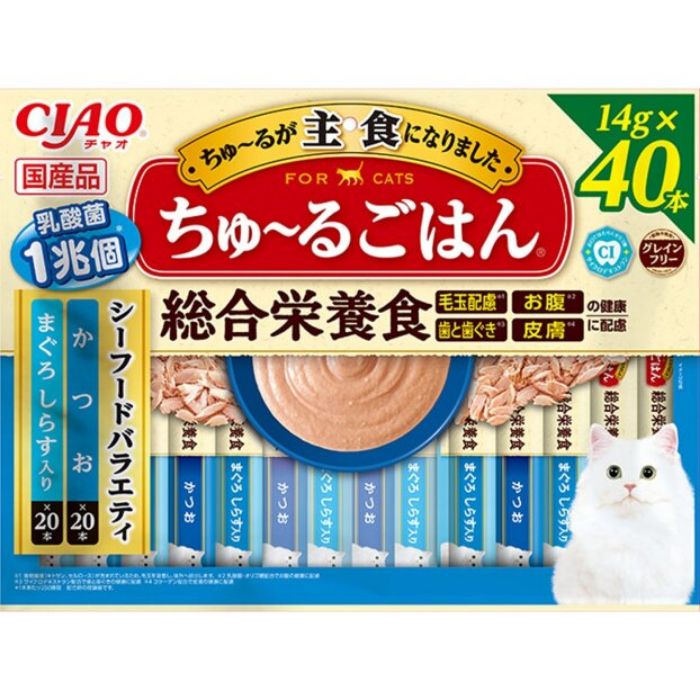イナバ CIAO ちゅーるごはん シーフードバラエティ 14g×40本