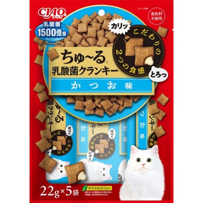 イナバ チャオちゅーる乳酸クランキー かつお味 22g×5袋