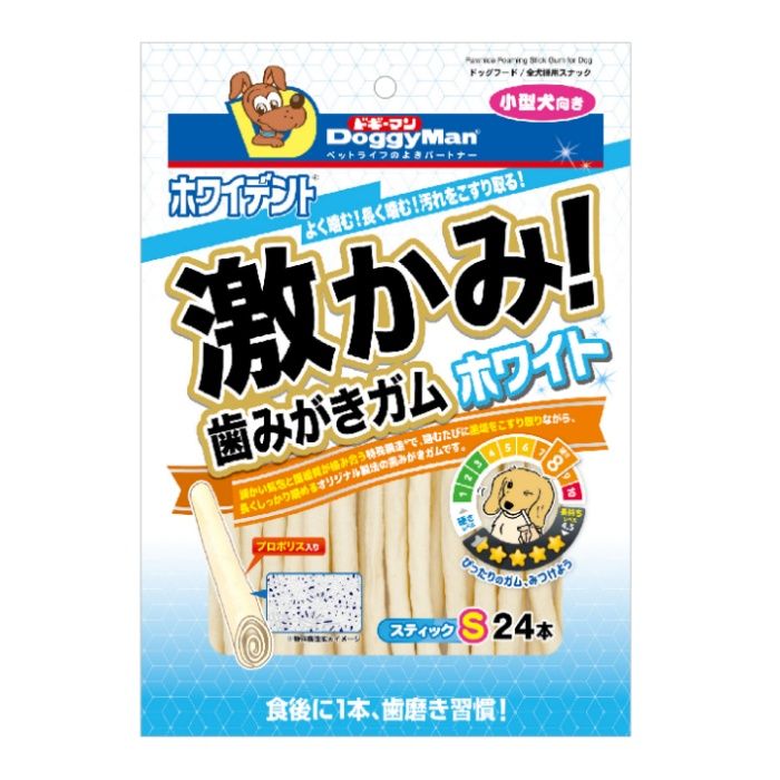 ドギーマン ホワイデント 激かみガムホワイト スティック S 24本