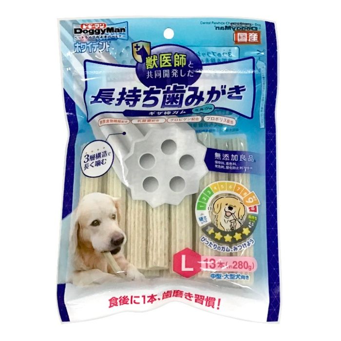 ホワイデント長持ち歯みがきギザ棒ガムL 13本