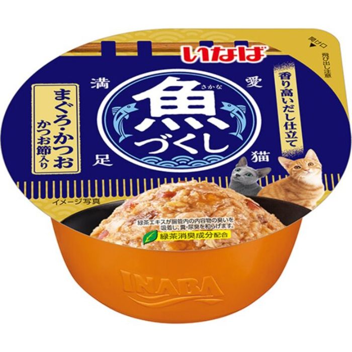 いなば 魚づくしカップ まぐろ・かつお　かつお節入り 70g