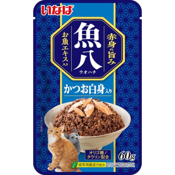 いなば 魚八パウチ　かつお白身入り 60g