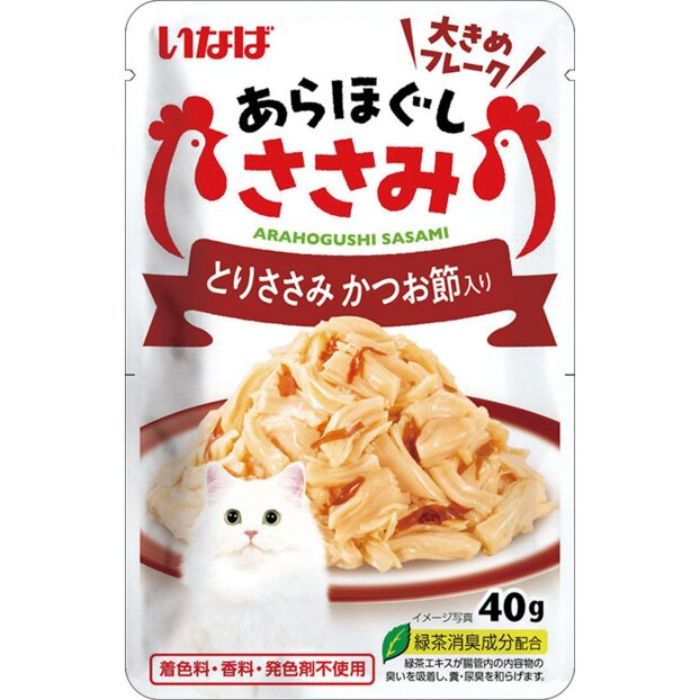いなば あらほぐし とりささみ かつお節入り 40g