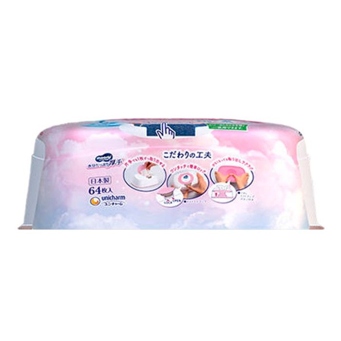 ムーニー おしりふき 水分たっぷり厚手 本体 64枚の説明画像2