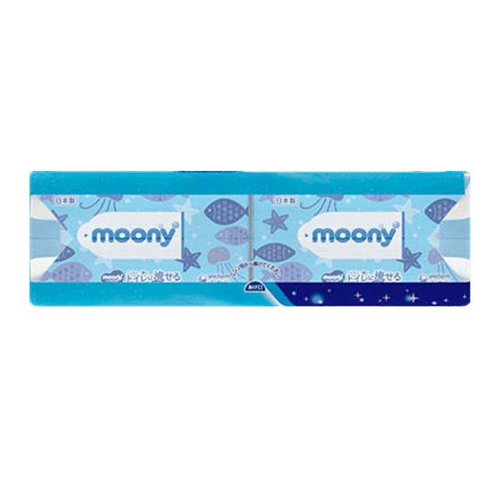 ムーニー おしりふきうんちと一緒にトイレに流せるタイプ 詰替 54枚×8個の説明画像2