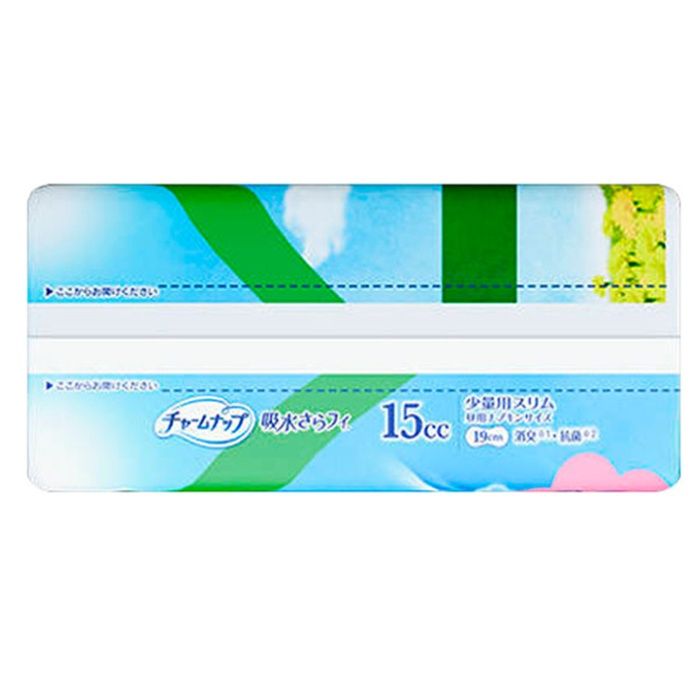 チャームナップ 吸水さらフィ 少量用スリム 15cc 消臭・抗菌タイプ  19cm 60枚 昼用ナプキンサイズ 無香料の説明画像2