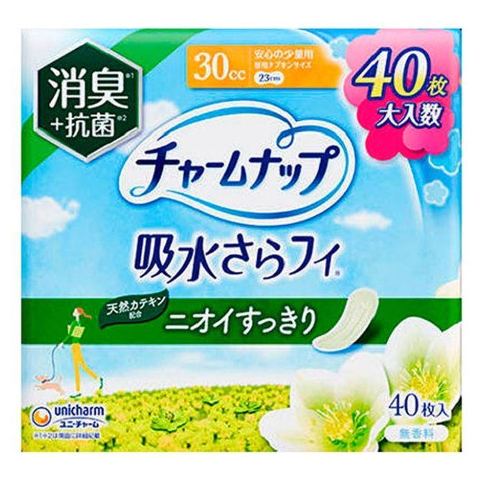 チャームナップ 吸水さらフィ 安心の小量用 30cc 消臭・抗菌タイプ  23cm 40枚 昼用ナプキンサイズ 無香料