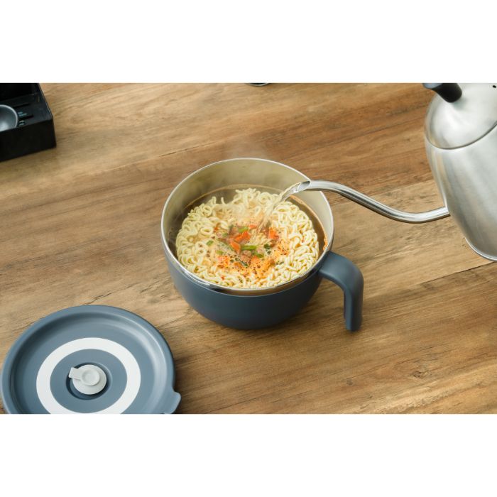 ハンドル付き 即席ラーメンメーカー グレー HDLNDLの説明画像3