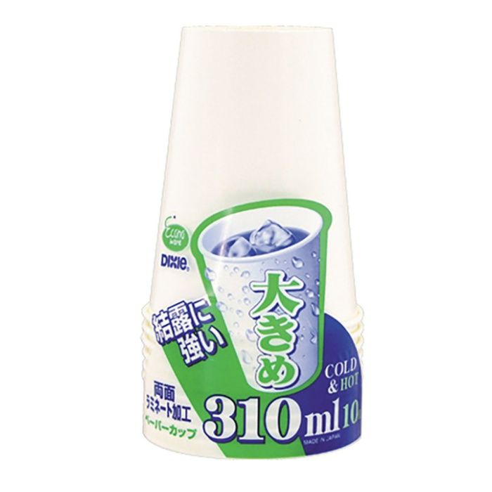 日本デキシー 紙カップ両面ポリ加工 310ml10個入