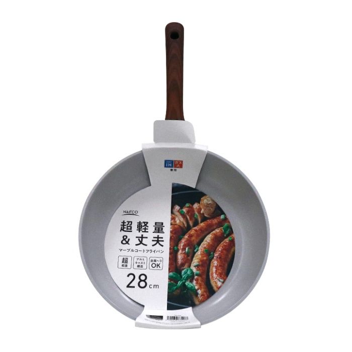 ナフコ IH・ガス火兼用 GSマーブルコートフライパン 28cm