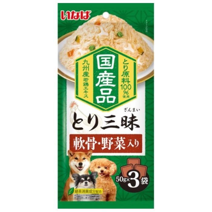 いなば とり三昧 軟骨・野菜入り 50g×3袋
