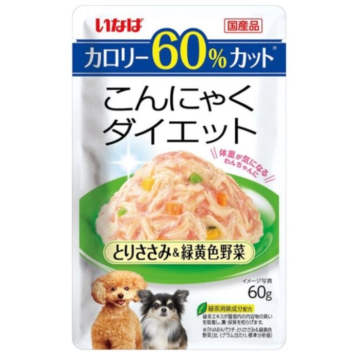 いなば こんにゃくダイエット とりささみ&緑黄色野菜 60g