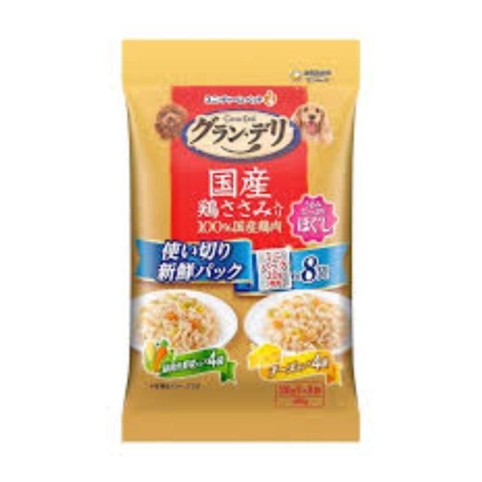 ユニチャーム グランデリ国産鶏ささみ入りパウチほぐし野菜チーズ 160g