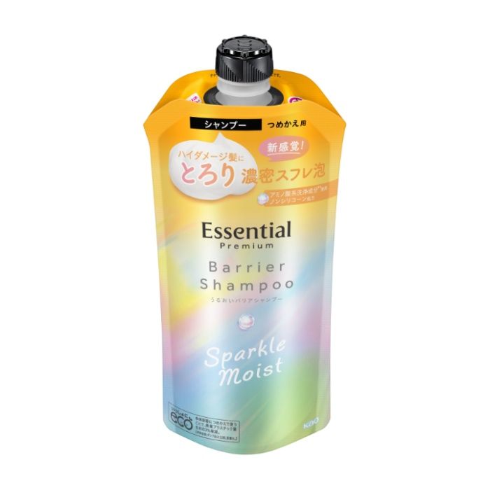 花王 エッセンシャルプレミアムうるおいバリア シャンプースパークルモイスト詰替330ML