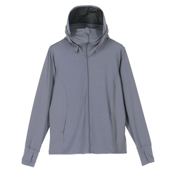 レディース冷感パーカー SO-003 チャコール Lの説明画像3