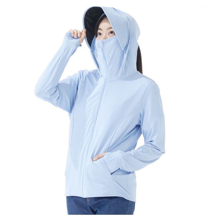 レディース冷感パーカー SO-003 ネイビー Lの説明画像10