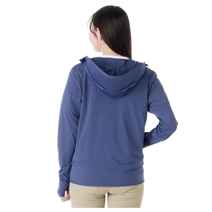 レディース冷感パーカー SO-003 ネイビー Lの説明画像2