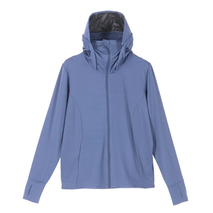 レディース冷感パーカー SO-003 ネイビー Lの説明画像3