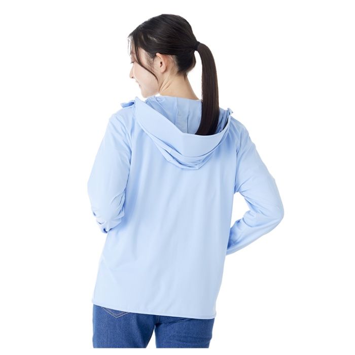 レディース冷感パーカー SO-003 ブルー Lの説明画像2