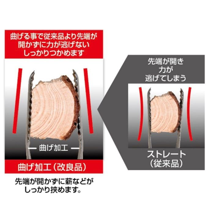キャプテンスタッグ BBQ ステンレス 大型炭バサミ45cm UG-3324の説明画像3