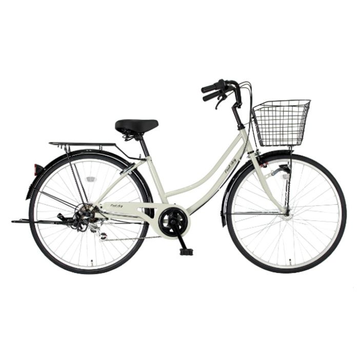 Feel sky カラー軽快車27 6段LEDオート ホワイトオレ