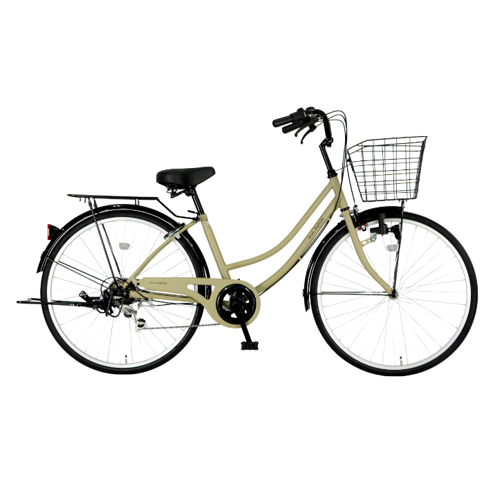 軽快車タウンファッション 26 6段 マットカーキベージュ