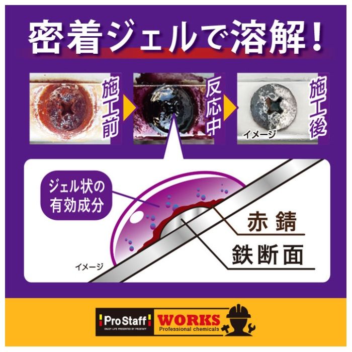 プロスタッフ 錆取りジェルスプレー J-50　400mlの説明画像4