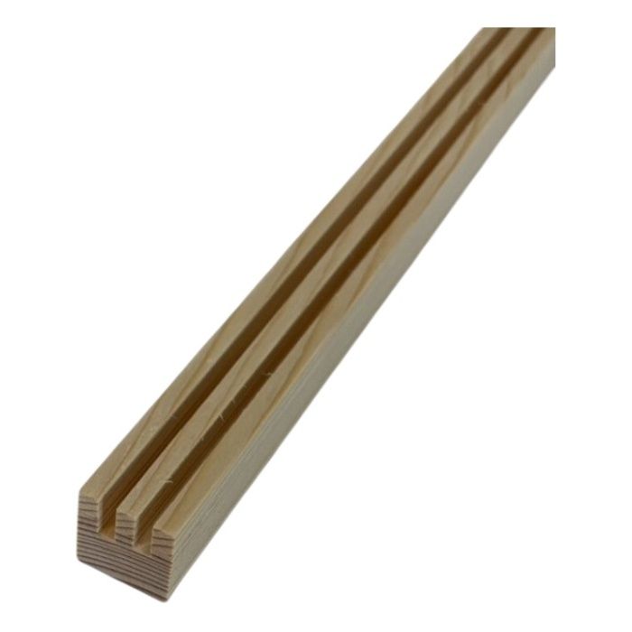 二連溝付角材　4mm用 約1820X24X24