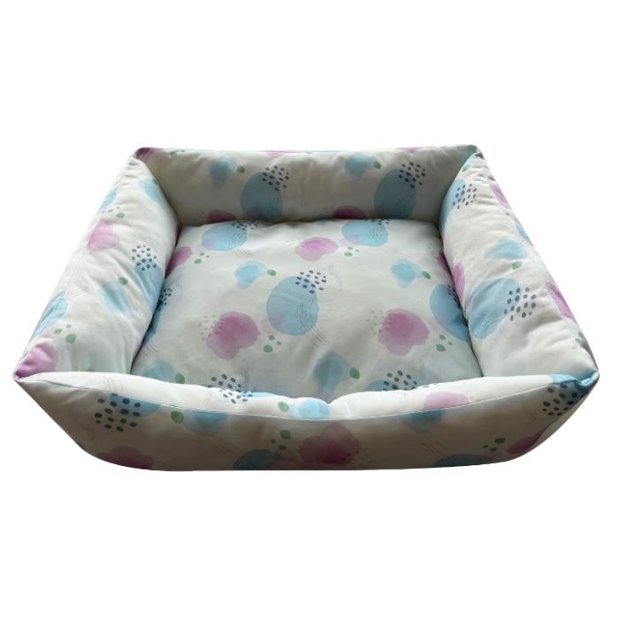 ひんやりプリントスクエアベッドM ポポロ BL